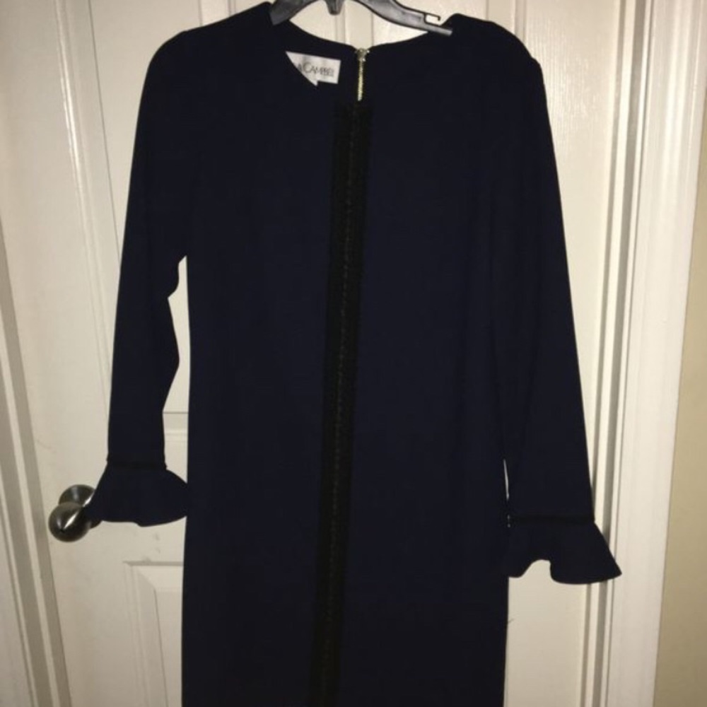 A blue Sara Campbell dress .